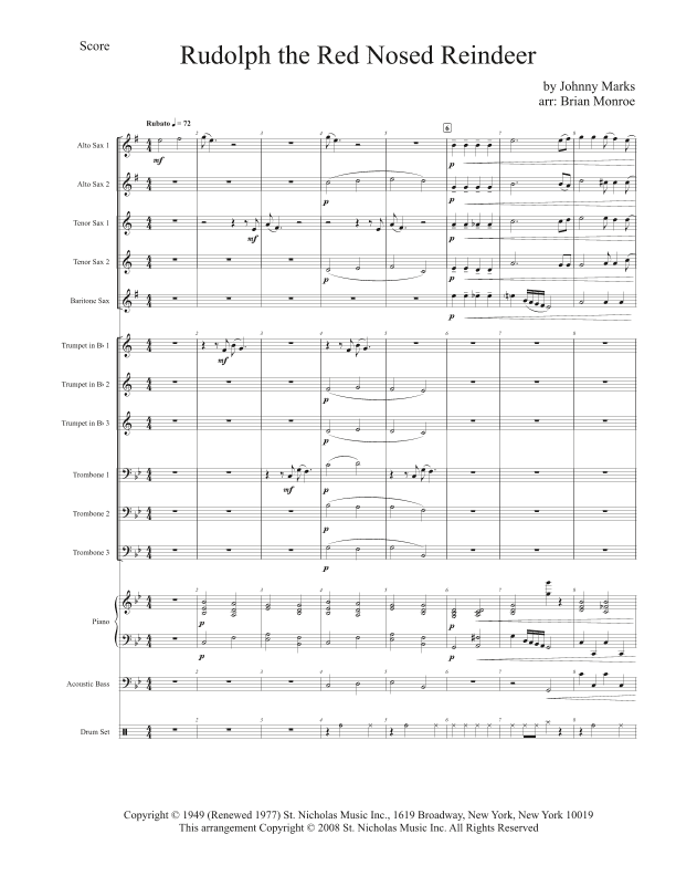 Rudolph The Red-nosed Reindeer (arr. Brian Monroe)