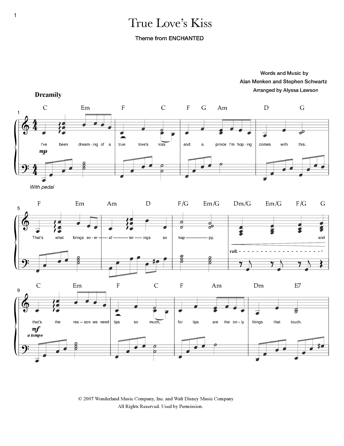 True Love's Kiss (arr. Alyssa Lawson)