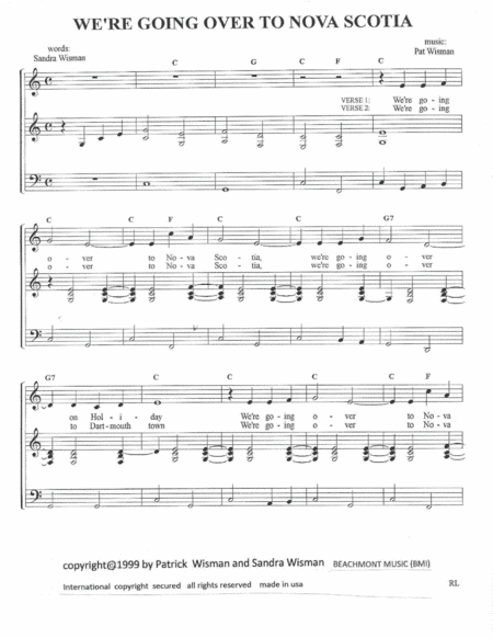 WE'RE GOING OVER TO NOVA SCOTIA