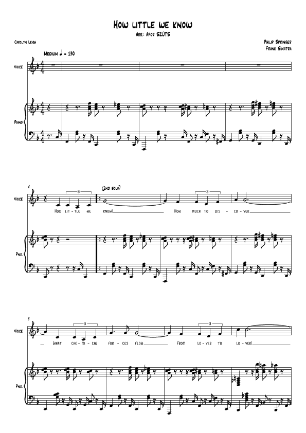 How Little We Know (arr. Apor Szüts)