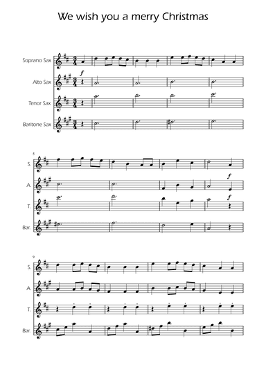 We Wish You a Merry Christmas - Sax Quartet (arr. Ygor Nunes)