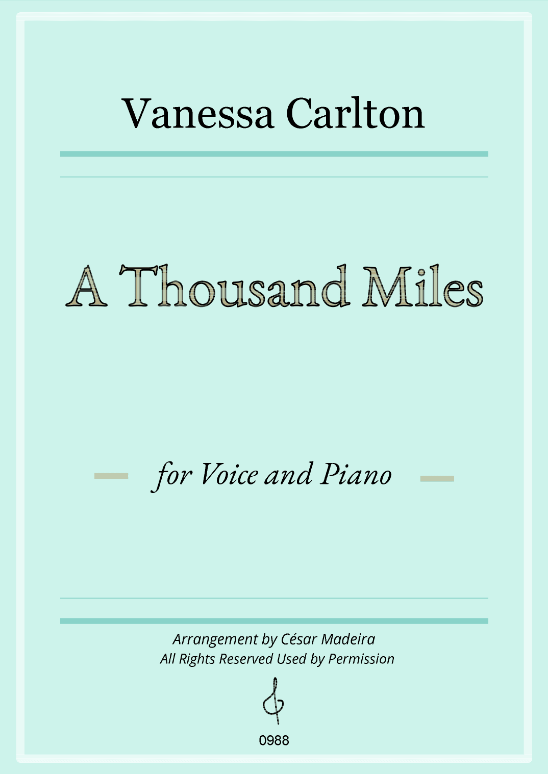 A Thousand Miles (arr. César Madeira)