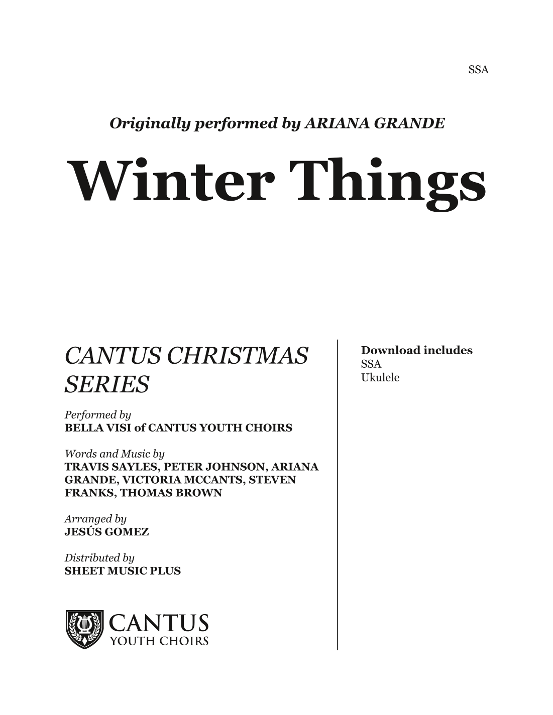 Winter Things (arr. Jesús Gomez)