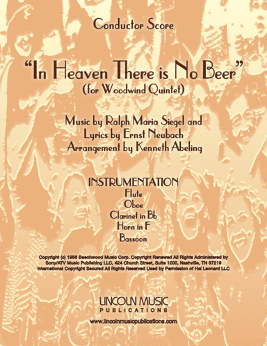 In Heaven There Is No Beer (arr. Kenneth Abeling)