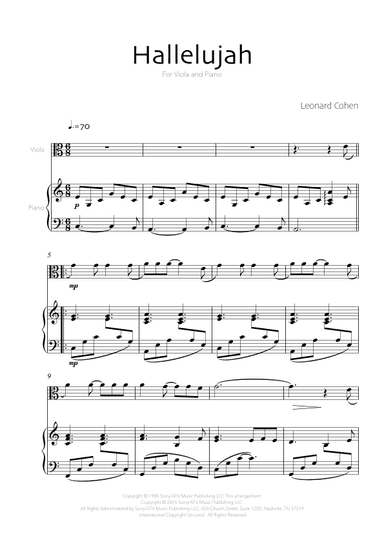 Hallelujah (arr. Robin Hood Editions)