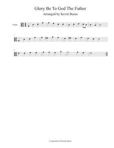 Glory Be To God The Father (Easy key of C) - Viola (arr. Kevin Busse)
