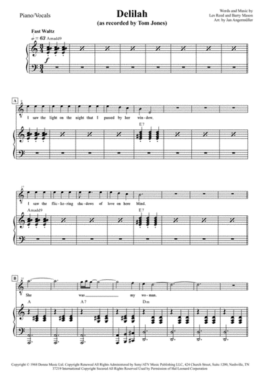 Delilah (arr. Jan Angermüller)