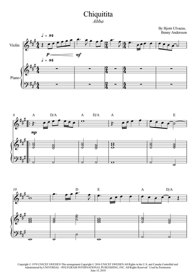 Chiquitita (arr. Wesley S. SIlva)