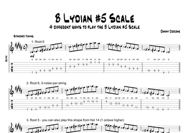 B Lydian #5 Scale (4 Ways to Play)