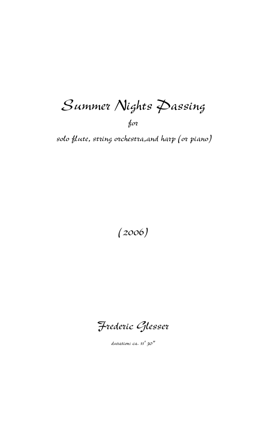 Summer Nights Passing