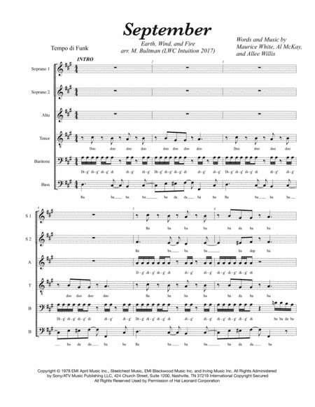 September (arr. Mike Bultman)