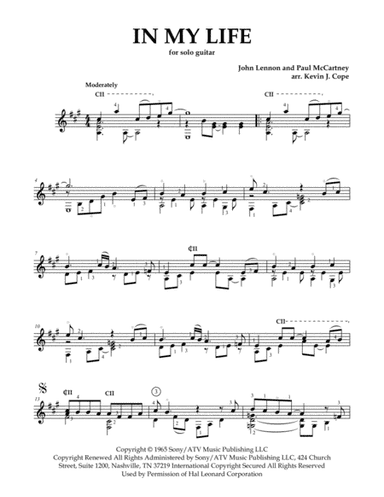 In My Life (arr. Kevin J. Cope)