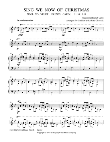 Sing We Now of Christmas (NOËL NOUVELET) (arr. Richard Giszczak)