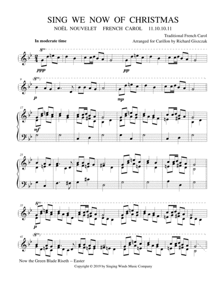 Sing We Now of Christmas (NOËL NOUVELET) (arr. Richard Giszczak)