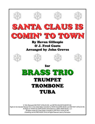 Santa Claus Is Comin' To Town (arr. John Groves)
