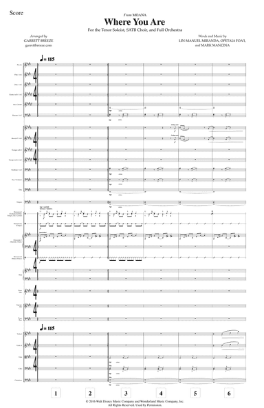 Where You Are (arr. Garrett Breeze)