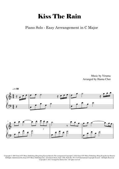 Kiss The Rain (arr. Hanna Choi)