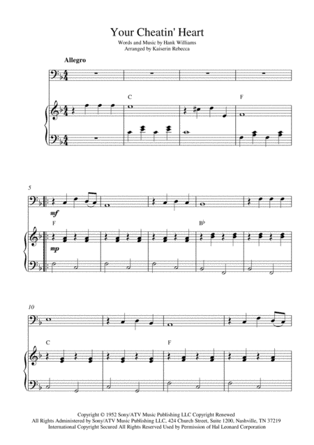 Your Cheatin' Heart (arr. Kaiserin Rebecca)
