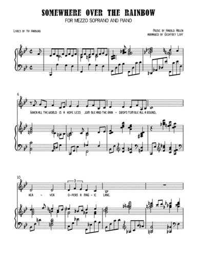 Over The Rainbow (from The Wizard Of Oz) (arr. Geoffrey Loff)