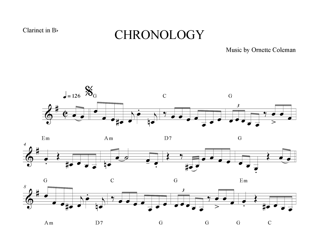Chronology (arr. The Sheet Music Library)