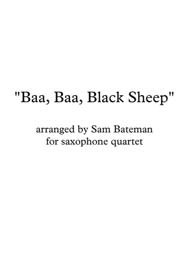 Baa, Baa, Black Sheep (arr. Sam Bateman)