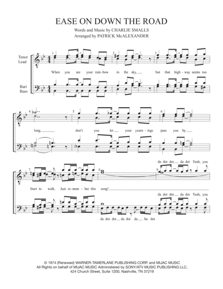 Ease On Down The Road (arr. Patrick McAlexander)