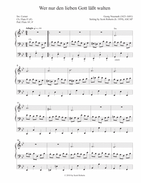 Wer nur den lieben Gott läßt walten (arr. Scott Roberts)