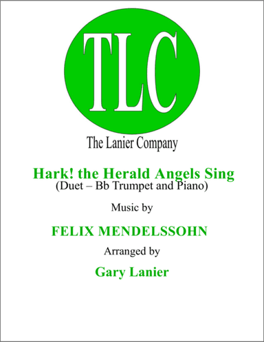 HARK! THE HERALD ANGELS SING (Duet – Bb Trumpet and Piano/Score and Parts) (arr. Gary Lanier)