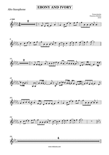 Ebony And Ivory (arr. Francisco Benitez)