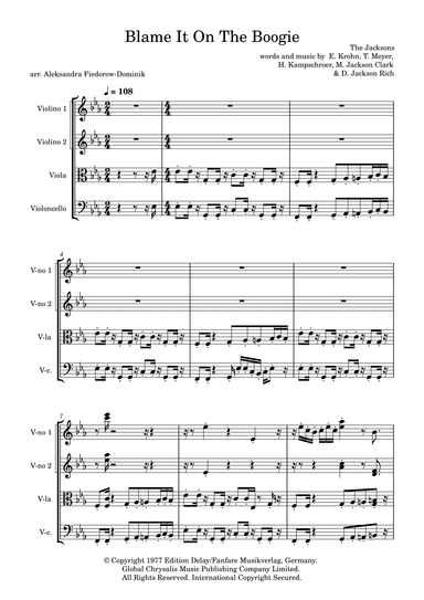 Blame It On The Boogie (arr. Aleksandra Fiedorow-Dominik)