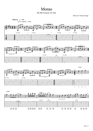 Vicente Amigo - De Mi Corazon Al Aire - 07 - Morao (arr. Adrian Teodorov)