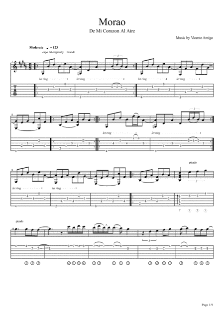 Vicente Amigo - De Mi Corazon Al Aire - 07 - Morao (arr. Adrian Teodorov)