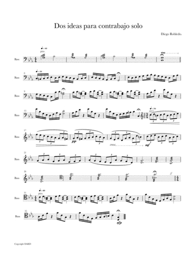 Dos ideas para contrabajo solo/ Two ideas for solo double bass