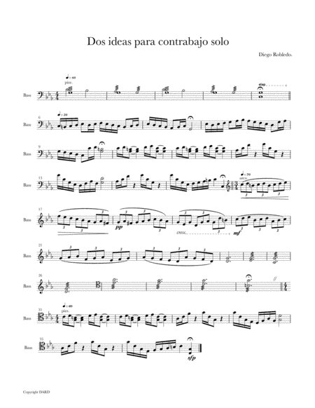 Dos ideas para contrabajo solo/ Two ideas for solo double bass