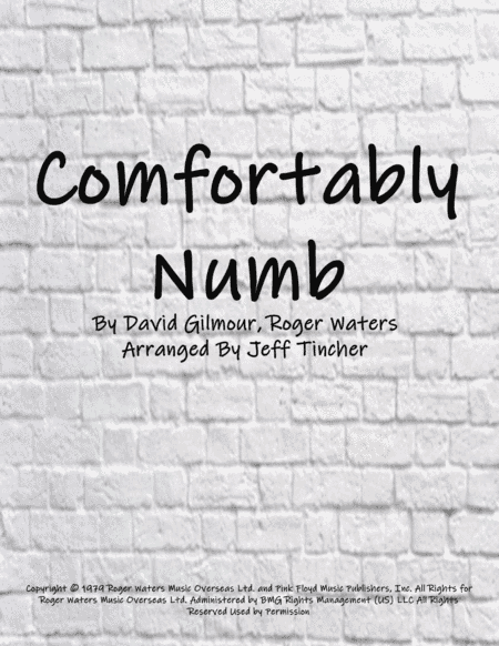 Comfortably Numb (arr. Jeff Tincher)