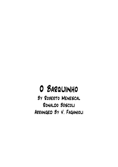 O Barquinho (arr. Valdeci Faganioli)
