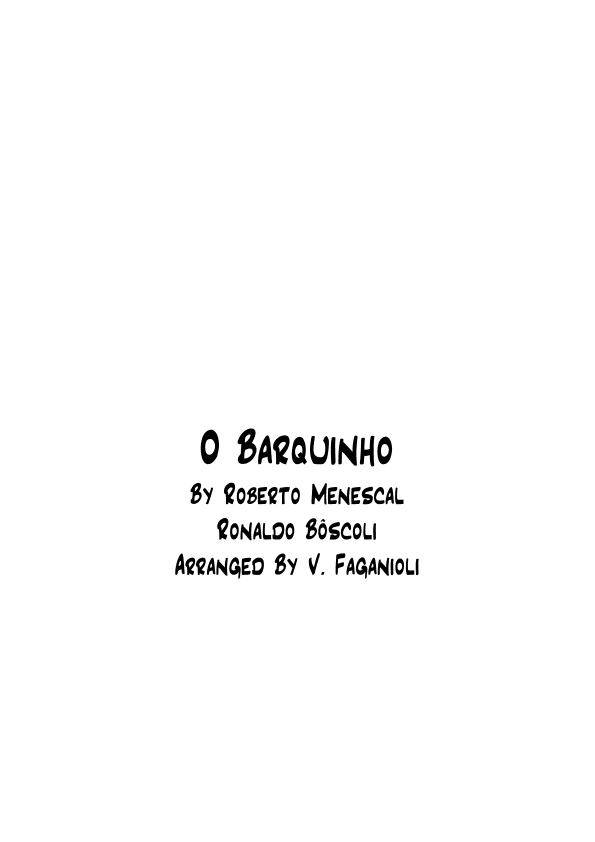 O Barquinho (arr. Valdeci Faganioli)