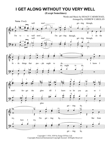 I Get Along Without You Very Well (except Sometimes) (arr. Andrew Carolan)