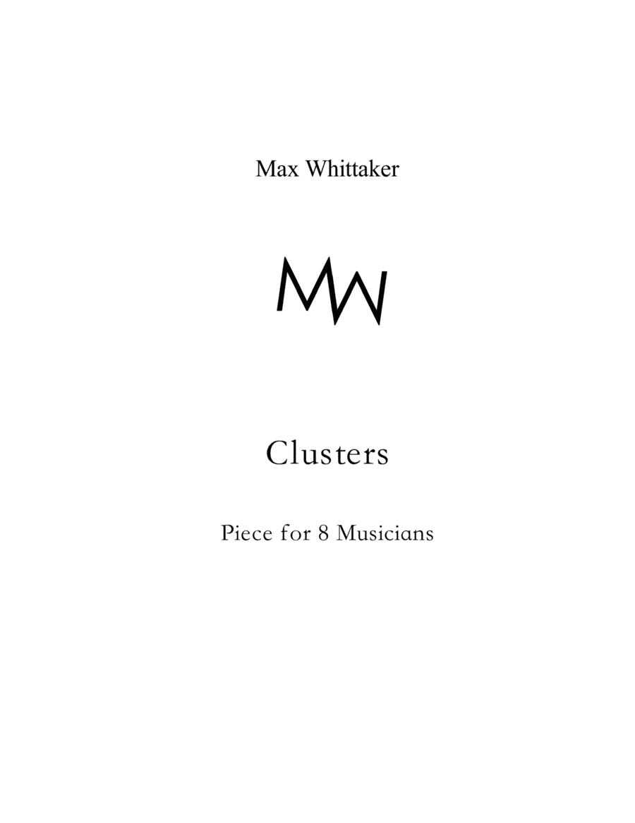Clusters for 8 Percussionists