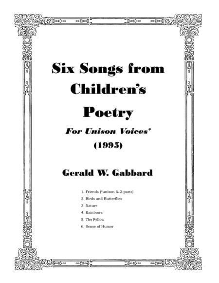 Six Songs from Children's Poetry (1995)