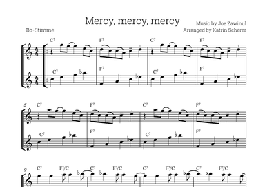 Mercy, Mercy, Mercy (arr. Katrin Scherer)