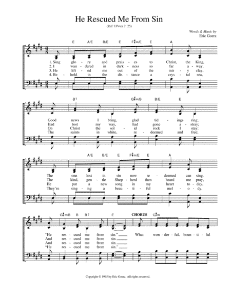 He Rescued Me From Sin