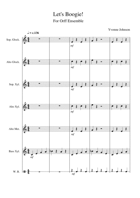 Let's Boogie - For Orff Ensemble