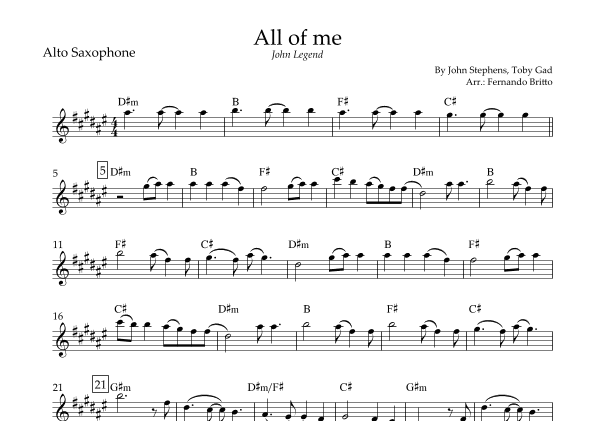 All Of Me (arr. Fernando Britto)