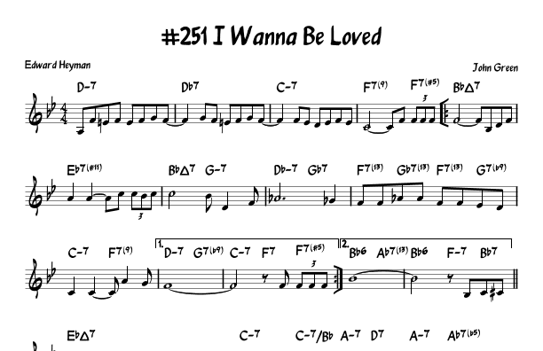 I Wanna Be Loved (arr. John Fries)