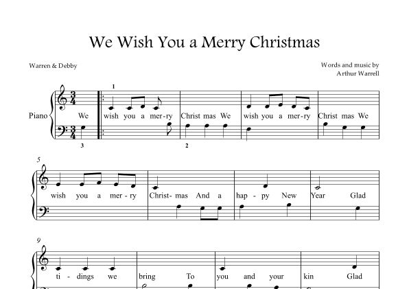 We Wish You a Merry Christmas (arr. Warren & Debby)