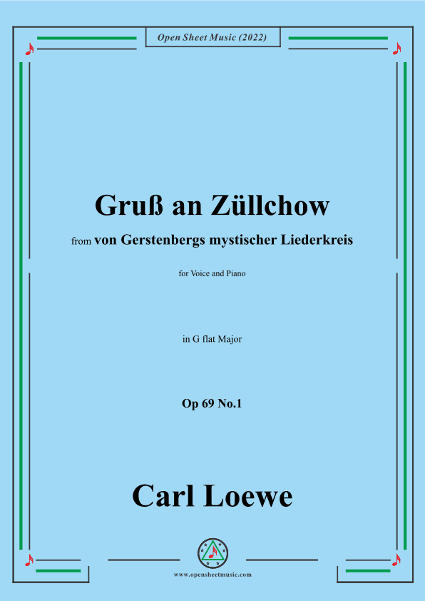 Loewe-Gruß an Züllchow,Op 69 No.1,in G flat minor (arr. OSM Press)