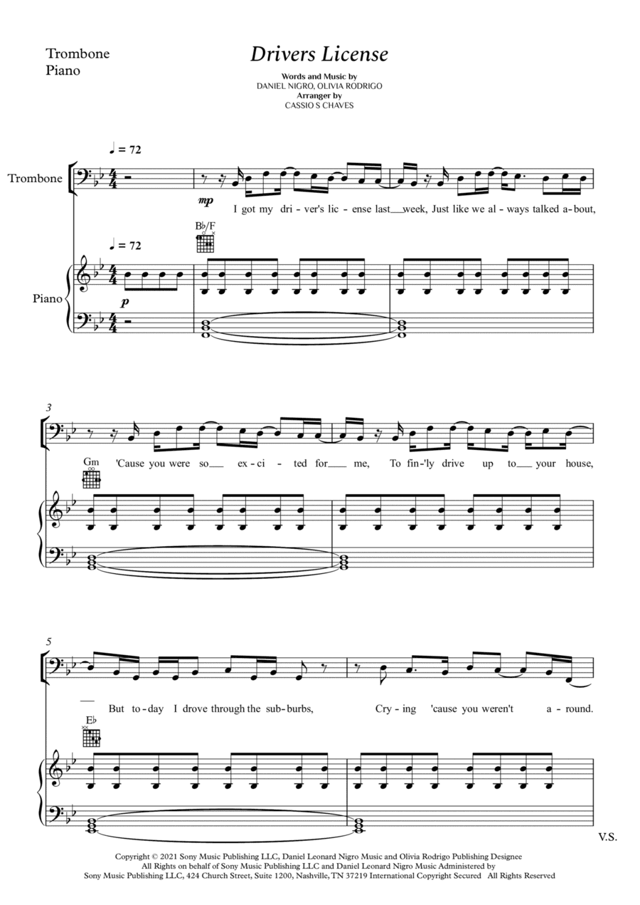 Drivers License (arr. Cássio Silva Chaves)