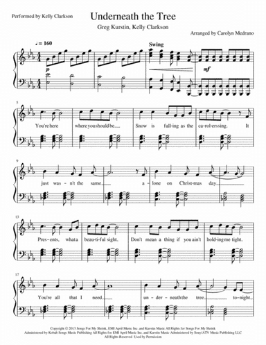 Underneath The Tree (arr. Carolyn Medrano)