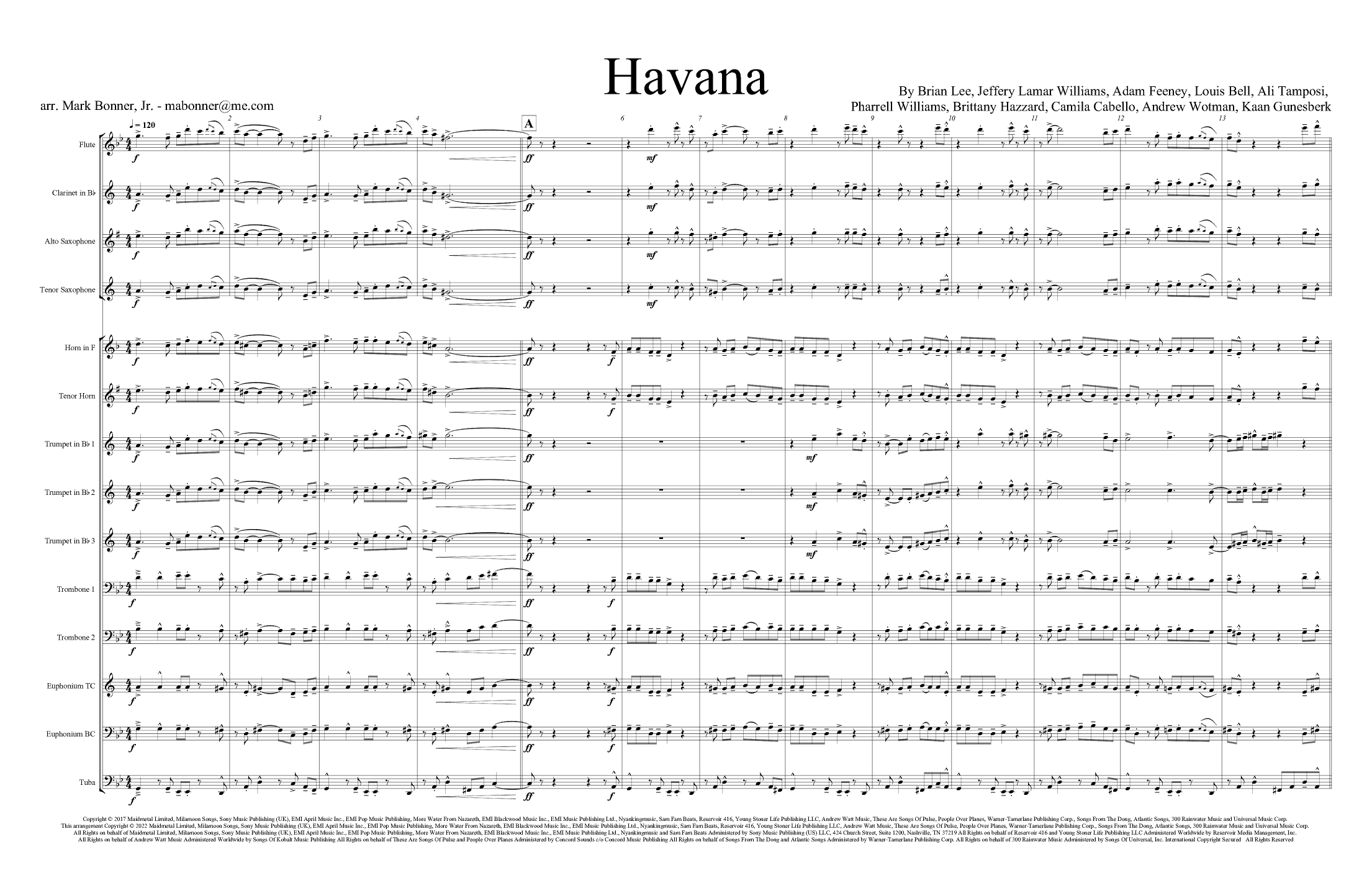 Havana (arr. Mark Bonner, Jr.)